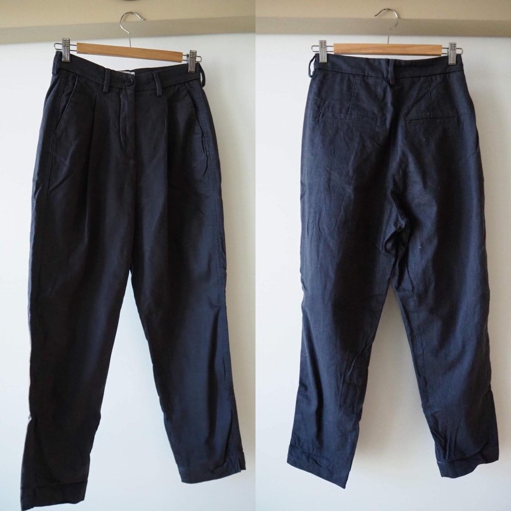 Kotn charcoal high-waist trousers